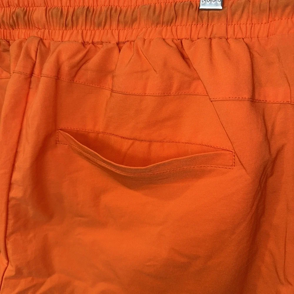American Stitch Baggy Cargo Pants Mens Large Orange Zip‎ Utility Outdoor NWT